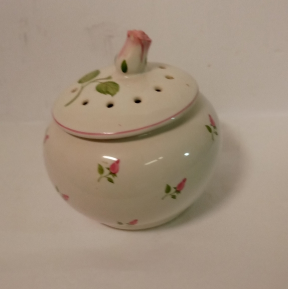 Teleflora Potpourri Ceramic Dish Rose Buds Pattern - Picture 1 of 7